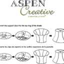 Aspen Creative 38004-2 Traditional Handsewn Bell Shaped Collapsible Spider Construction Lamp Shade in Cream, 8" Top x 17" Bottom x 13" Slant, Set of 2