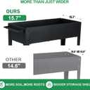 31.5" Tall Raised Garden Bed with Wheels, Extra 15.7" W Planter Box (400 lbs Loads) with Storage Shelf & Handle,Heavy Duty Metal Garden Planter for Vegetables, Herbs & Flowers, Patio & Balcony