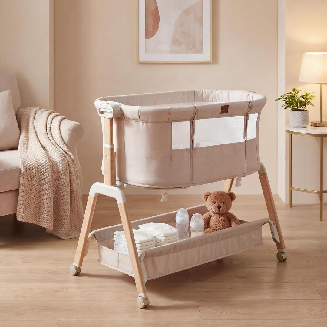 Baby 3-in-1 Adjustable Bassinet Bedside Sleeper, Infant
