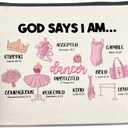 3 x YeleY Inspirational Christian for Girls - Christian Religious Gifts - Motivational Dancer Ballerina Gift - God Says I Am Dancer Makeup Bag Cosmetic Bag Makeup Zipper Pouch (EXP 05/16/29)