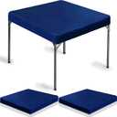Frienda 2 Pack Felt Game Table Cover 34 x 34 Inches Square Folding Table Cloth Easter Indoor Outdoor for Card Tables, Ideal for New Year Poker Mahjong Games, Picnic, Camping & Party (Navy blue)
