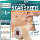 2 x Silicone Scar Tape - 60" x 1.6" Roll - 1.5M, Scar Treatment for Improves Surgical, Keloid, Hypertrophic Scars - Medical Grade Reusable Silicone Scar Sheets (Light)