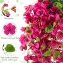 XunYee 8 Pcs Artificial Hanging Hibiscus Flowers Outdoor, Rose Red