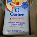 Gerber Stage 2 Baby Food, Oatmeal Lentil Peach & Apple Cereal, Baby Cereal, 6PK BBD: 01-31-27