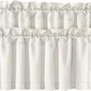H.VERSAILTEX Ivory Valances for Windows, Room Drakening Small Window Kitchen Valances Curtains, Rod Pocket Cafe Valance for Bathroom Laundry Basement 2 Packs, 52" W x 18" L, Ivory/Cream
