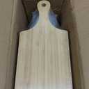 Patelai 12 Pcs Thicken Bamboo Cutting Board Bulk Wood Chopping Unfinished Crafts Serving Charcuterie Boards for DIY Wedding Housewarming Gift(Handle)