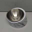 SuperDesign Mess Free 15 Slanted Bowl for Dogs and Cats, Tilted Angle Bulldog Bowl Dog Feeder, Non-Skid & Non-Spill, Easier to Reach Food L/2 Cup Marble Pattern