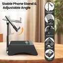 JTEMAN Gifts for Men Women,Cell Phone Stand with Wireless Bluetooth Speaker,Adjustable Cool Tech Kitchen Gadgets,Unique Birthday Gift Idea for Him, Husband, BoyfriendBlack