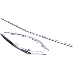 ApplianPar 3Pcs Front Left Right and Center Bumper Lower Grille Molding for Mercedes-Benz CLA200 CLA250 2016-2019, CLA180 2016-2017