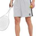 Men's Tennis Shorts 7 in Running Shorts Gym Workout Shorts for Mens, Large