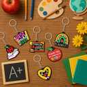 36 PCS Back to School Teacher Gifts Teacher Keychain Bulk Back to School Teachers Appreciation Gifts in Bulk Thank You Key Chain Meet the Teachers Gift for Students