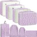 Packing Cubes for Travel - 8 Set Luggage Organizer Bags for Family, Mesh Breathable Packing Cubes for Suitcases Durable Travel Essentials Bags Set