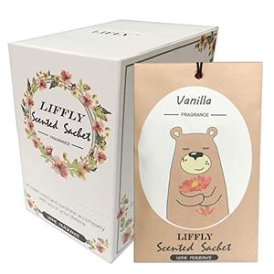 LIFFLY 14 Packs Vanilla Scented Sachets for Drawers and Closets Gift Box