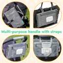 Kopi Baby Portable Diaper Changing Pad - Baby Diaper Changer Travel Bag with Wipes Pocket, Smart Design Portable Changing Mat, Infant Travel Station Kit, Gift for Newborn Girl & Boy - Grey, Premium