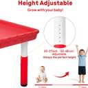 FUNLIO Sensory Table for Kids (35"x24"), Height Adjustable Rectangular Tuff Tray Sensory Table, Multi-Use as Water Table & Sand Table for Indoor & Outdoor, Easy 3-Min Assembly No Tools Needed - Red, Rectangle