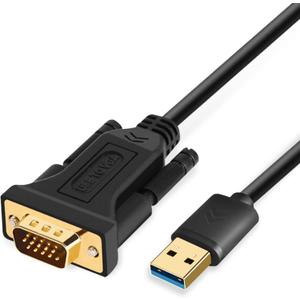 USB to VGA Adapter Cable 5FT Compatible with Windows 11/10/8/7, USB 3.0 to VGA Male 1080P Monitor Display Video Adapter/Converter Cord. (5FT)