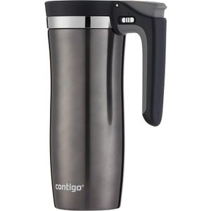 Contigo Handled AUTOSEAL Stainless Steel Travel Mug with Easy-Clean Lid 16 oz. (Gunmetal)