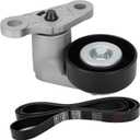 90K-38159 A/C Drive Belt Tensioner Kit Fit for Chevy Tahoe (2000-2008), GMC Yukon (2000-2008), Cadillac Escalade (2002-2008), Chevy Avalanche (2002-2008), Replaces 19311139, 38159, ACK040378HD