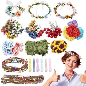 INFUNLY 261pcs/Set DIY Flower Crowns Making Kit Handmade Floral Crown Garland Kit Make Your Own Flower Wreath Bridal Shower Wreaths Gift for Women Wedding Home Decor INFUNLY 261pcs/Set DIY Flower Crowns Making Kit Handmade Floral Crown Garland Kit Make Your Own Flower Wreath Bridal Shower Wreaths Gift for Women Wedding Home Decor