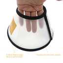 QIYADIN Plastic Pet Recovery Collars & Cones for Dogs and Cats After Surgery Adjustable Dog Neck Cone Surgical Elizabeth E-Collar Prevent Biting and Stop Licking Wound (L) (L (Neck: 12.9-14.9 in))