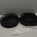 Lallisa 6 Pack Black Cake Stand Set Round Wedding Cake Stand 8" 10" 12" Decorative Metal Dessert Table Display Set Cupcake Holder Pastry Candy Display Plate for Wedding Birthday Party(Black)