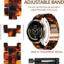 18mm Resin Band for Garmin Venu 3S / Venu 2S / Vivoactive 4S / Vivomove 3S, Lightweight Elegant Quick-Release Wristband Strap for Garmin Venu 4 41mm / Forerunner 265s / 255s