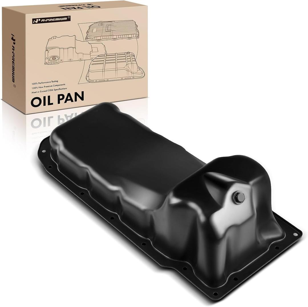 A-Premium Engine Oil Pan Sump with Drain Plug Compatible with Dodge Dakota 2000-2010, Durango 2000-2003, Ram 1500 2005-2010, Ram 1500 2011-2013, Dakota 2011, V8 4.7L