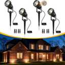 L LOHAS LED 5W Low Voltage Landscape Lighting, 12V 24V Outdoor Spot Lights with Connectors, IP66 Waterproof 3000K Warm White Uplight Spotlights for Yard, Garden, Pathway, House (4 Pack)