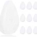 IMPRESA Facial Sponge - Daily Deep Cleansing Face Scrubber - Gentle Exfoliating Pads for Dead Skin Removal - Reusable Face Scrub Pads for Normal to Oily Skin - Pack of 10, White, Regular Puff Style