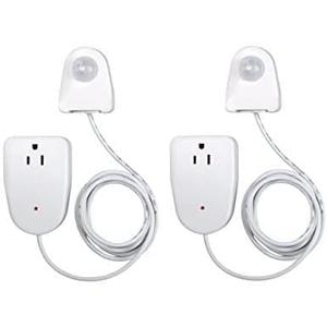 Westek Plug In Motion Sensor Outlet Light Control, 2 Pack - Indoor Motion Sensor Device Activates Lights When Motion is Detected - Ideal for Dark Hallways - 25ft Range, 6 Foot Cord (MLC12BC-4)