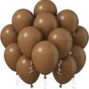 Brown Balloons - 30 Pcs 12 Inch Coffee Chocolate Brown Latex Balloons for Birthday, Wedding, Baby Shower & Party Decorations