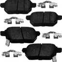 Brake Pads Rear Set Compatible with Le-xus CT 200h Pontiac Vibe, Scion iM tC xB, Toyota Avalon Hybrid Corolla iM Matrix Prius Prime Yaris Rear Brakes Semi-Metallic D1354