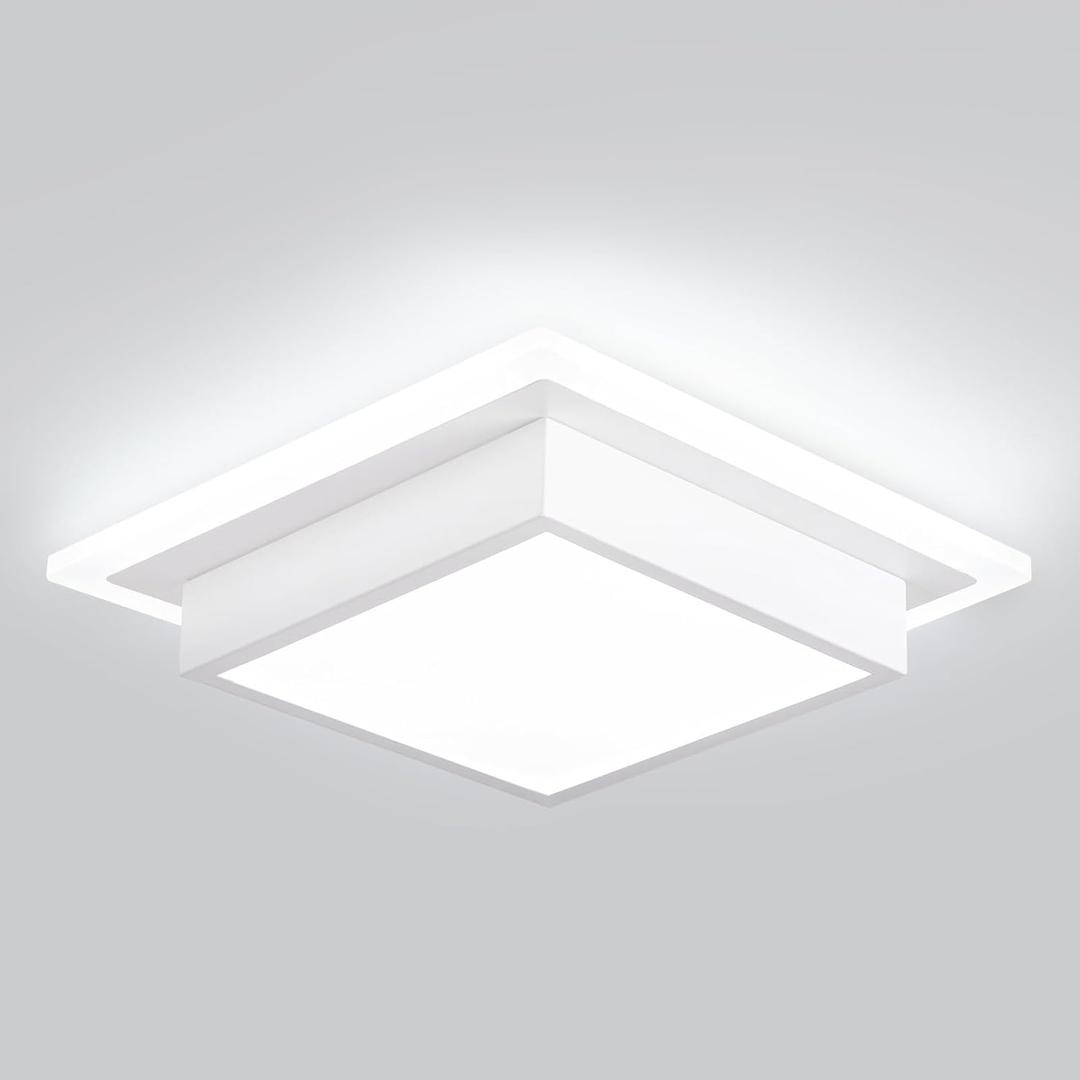 EIDISUNY Modern LED Ceiling Light Fixtures, Hallway Ceiling Light Fixture, Bathroom Ceiling Light Fixtures 32W 6000K, Square Ceiling Light for Kitchen Living Room Bedroom Bathroom