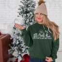 FAYALEQ Christmas Sweatshirt Women Merry Christmas Shirt Pullover Xmas Graphic Long Sleeve Tops (Green, S)