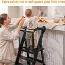 COSYLAND Foldable Toddler Tower Kid Kitchen Sit and Stand Step Stool Helper