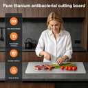 Titanium Cutting Boards for Kitchen, Non-Toxic Pure Titanium Chopping & Kneading Board with Cutting Mat, Dishwasher Safe for Meat, Fruit, Vegetables & Bread,20 * 16