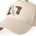 SANSTHS Cowboy Trucker Hats for Women Men Structured Vintage Trucker Hat Cow Print Baseball Cap Western Cowgirl Hat (Boots/ Beige White)