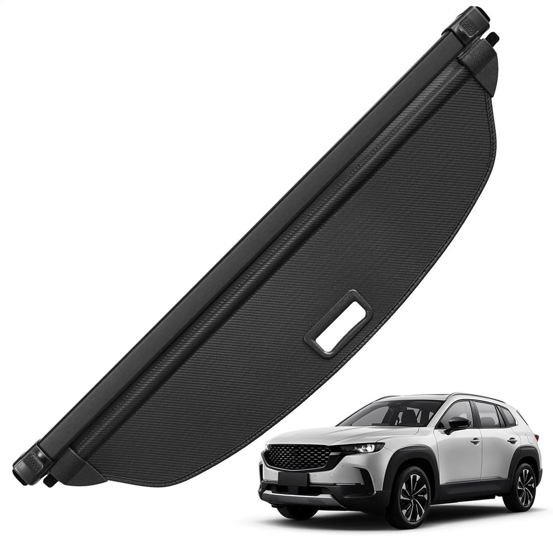 Trunk Cargo Cover for Mazda CX-50 2025 2024 2023, with Carbon Fiber Texture, Anti - Peeping Retractable Security Shade for Privacy, CX50 Accessories