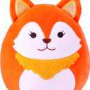 Large Fox Plush Pillow Stuffed Animal Toy,13" Big Size Cute Soft Toys Fat Kawaii Hugging Stuff Cuddle Huggable Plushie,Gift for Kids