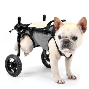BECROWM Small Dog Wheelchair for Back Legs, Light Weight Dog&Cat&Pets Wheelchair Cart with Disabled Hind Legs Walking, Adjustable Doggy Wheelchair Cart with Wheels for Back Legs (Grey, X-Small)