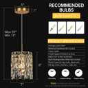 Modern K9 Crystal Pendant Lights Kitchen Island,1 Lighting Gold Chandeliers for Dining Room Light Fixtures Over Table,Hanging Chandelier for Kitchen Island Entryway Bathroom BedHead Light