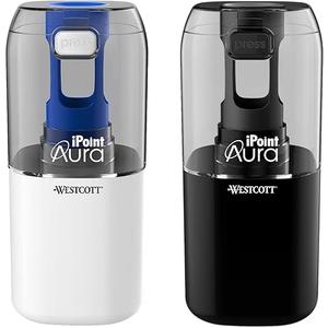 Westcott iPoint® Aura Battery Pencil Sharpener, Assorted Colors (17319)