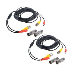 Flashmen 1-Pack 25ft HD Video Power Security Camera Cables Pre-made All-in-One Extension Wire Cord with BNC Connectors for CCTV Security Camera Black