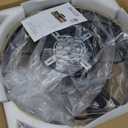 19" Farmhouse Flush Mount Caged Ceiling Fans with Lights, 6 Speeds, Rustic Low Profile Ceiling Fan with Light and Remote, Small Bladeless Ceiling Fans with Lights for Kitchen, Bedroom - ETL (Gold)