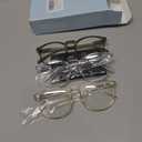 IBOANN Chic & Comfy Blue Light Glasses for Women - 3-Pack Round Frames, Screen-Ready Style with UV Protection Coating