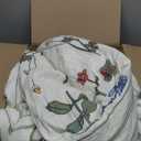 Bedsure Comforter Set Queen Size - Cute Floral Bedding Comforter Set, 3 Pieces, 1 Soft Reversible Coconut White Botanical Flowers Comforter and 2 Pillow Shams