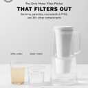 LifeStraw Home Water Filter Pitcher, 10-Cup, White, BPA Free Designed for Everyday Protection Against Bacteria, parasites, microplastics, Lead, Mercury, PFAS and a Variety of Chemicals