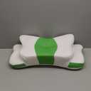 Memory Foam Pillows, Cervical Pillow for Neck and Shoulder Pain Relief, Ergonomic Contour Bed Pillow, Soft for Side Sleep Stomach Sleeping and Back Sleeper (Queen Size-24.8''Lx14.96''Wx5.78''H, Green)