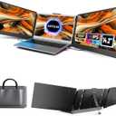 KEFEYA Laptop Screen Extender, 14.2" Portable Triple Monitor for Laptop with Full HD IPS Display, Monitor Extender Compatible with Mac, Windows, Chrome, Fits 13-17 Inch Laptops