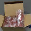 JUSONEY 7oz Vintage Plastic Wine Glasses,Crystal Textured Plastic Goblets,Disposable Wine Glasses for Parties,Weddings,Elegant Events(6-Pink)